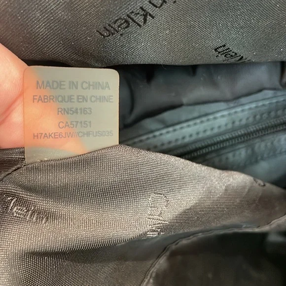 CALVIN KLEIN // black fashion backpack // fold over // TONS of zipper pockets - Picture 12 of 16